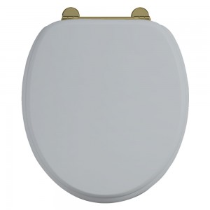 Burlington S101 Un-Painted Toilet Seat with Buffers