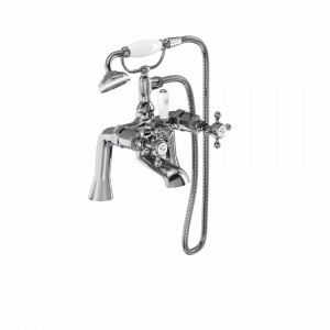 Burlington STA14QT Stafford Quarter Turn Bath Shower Mixer Tap 2 Tapholes Chrome