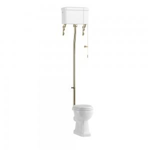 Burlington T30GOLD High Level WC Flush Pipe Kit Gold (WC Pan & Cistern NOT Included)