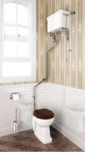 Burlington T34CHR Angled Extension Pipe Kit (for High Level WC) Chrome (WC Pan Cistern & Toilet Seat NOT Included)