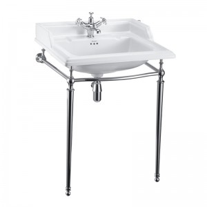 Burlington T49ACHR Basin Wash Stand (for 650mm Classic & Carrara Marble Countertop Basin) Chrome (Basin NOT Included)