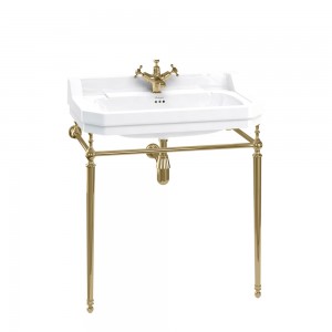 Burlington T50GOLD Basin Wash Stand (for 800mm Basins) Gold (Basin NOT Included)