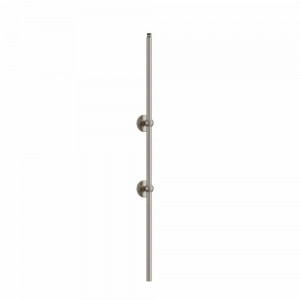 Burlington Riviera Extended Vertical Riser (2m) with 2 Wall Brackets Brushed Nickel [V22BNKL]