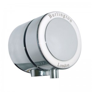 Burlington W2GOLD Overflow Bath Filler (for Double Ended Bath) Gold/White