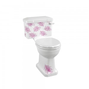 Burlington C1BOTA Bespoke Botanical Pink Close Coupled & Low Level Cistern 510mm - (cistern only)