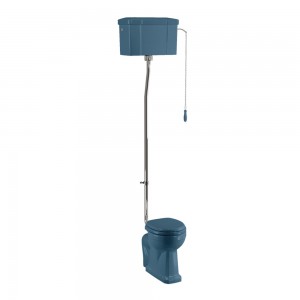 Burlington C28SBLUE Bespoke Alaska Blue High Level Single Flush Cistern with Fittings - (cistern only)