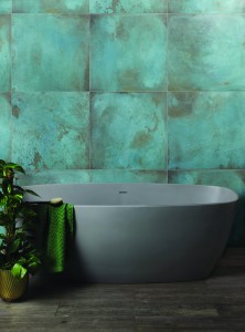 CaPietra Chemistry Porcelain Floor & Wall Tile (Satin Finish) Verdigris 600 x 600 x 9mm [6954]