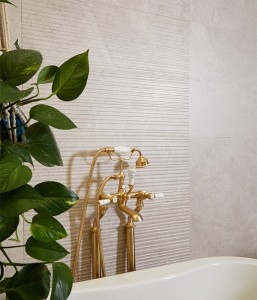 CaPietra Riverside Ceramic Wall Tile (Satin Finish) Linear Perla 900 x 300 x 10mm [7511]