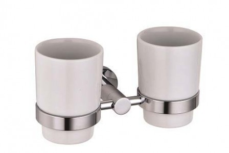 The White Space Capita Double Tumbler and Holder - Chrome [CAP4C]