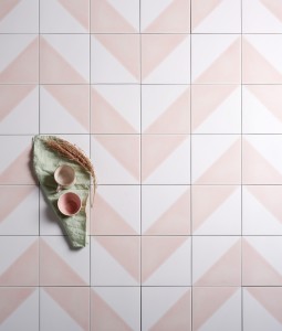 CaPietra Parisian Cafe Porcelain Floor & Wall Tile (Matt Finish) Tri Rosa 200 x 200 x 8mm [7276]