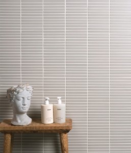 CaPietra Candy Cane Porcelain Mosaic Wall Tile (Satin Finish) Vanilla 297 x 296 x 8mm [7579]