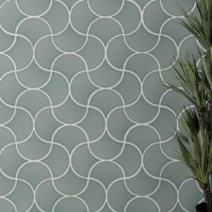 CaPietra Riverlands Scales Ceramic Wall Tile (Crackle Glaze Finish) Heron 160 x 140 x 10mm [7892]
