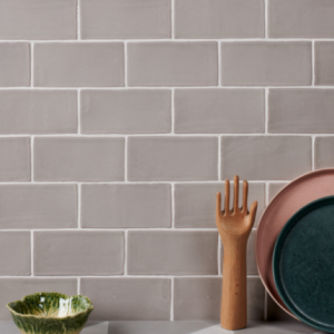 CaPietra Seaton Ceramic Wall Tile (Crackle Glaze Finish) Oyster 150 x 75 x 10mm [7324]