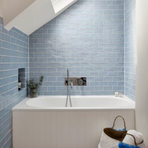CaPietra Seaton Ceramic Wall Tile (Crackle Glaze Finish) Sky 150 x 75 x 10mm [7080]