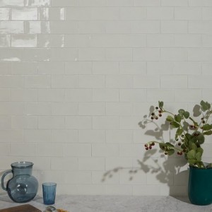 CaPietra Seaton Ceramic Wall Tile (Crackle Glaze Finish) Ice Cream 150 x 75 x 10mm [13103]