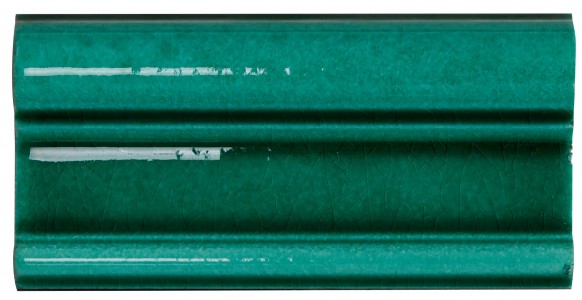 CaPietra Lyme Dado Ceramic Wall Tile (Crackle Glaze Gloss Finish) Emerald Green 150 x 75 x 20mm [7555]