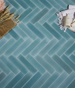 CaPietra Medina Brick Porcelain Floor & Wall Tile (Matt Finish) Aqua 280 x 70 x 8mm [7516]
