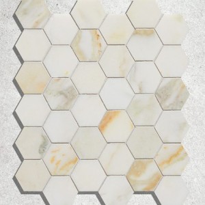 CaPietra Palazzo Oro Marble Floor & Wall Tile (Honed Finish) Hexagon Mosaic 285 x 250 x 10mm [9148]