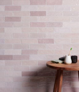 CaPietra Oasis Ceramic Wall Tile (Gloss Finish) Pink 200 x 65 x 9mm [7504]