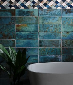 CaPietra Wightwick Ceramic Wall Tile (Gloss Finish) Emerald 300 x 100 x 10mm [7890]