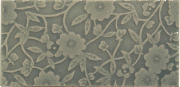 Craven Dunnill BCADE63SM Burleigh Calico Decor Smoke Wall Tile 152x76mm