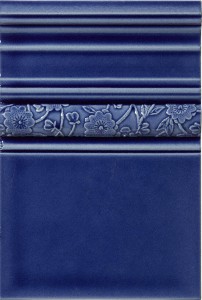 Craven Dunnill BCDSCO Burleigh Calico Deluxe Skirting Cobalt Wall Tile 240x350mm