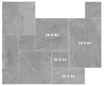 Craven Dunnill Malvern Stone Module Floor Tile - Pack Covers 0.87m2 Grey (Module Pack) [CDCO741]