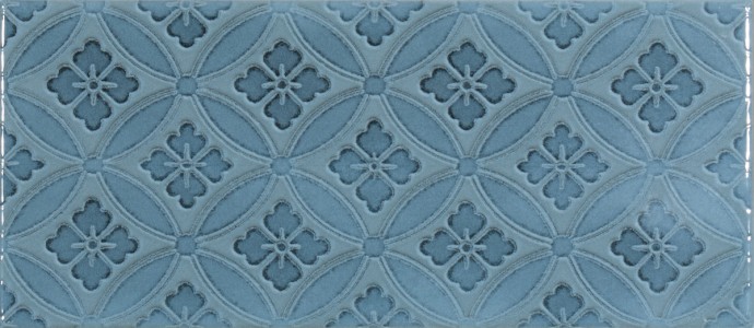 Craven Dunnill Ambience Blue Steel Decor Wall Tile 250x110mm (Box of 38) [CDR168]