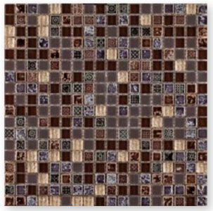 Craven Dunnill CR183 Mosaics Treasure Bronze Mix Wall Tiles (Individually 15x15mm) 300x300mm