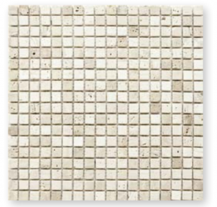 Craven Dunnill Natural Stone Fiore Mosaic Wall Tile 305 x 305mm Travertine (Single) [CR190]