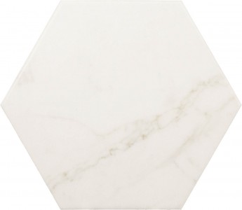 Craven Dunnill Blenheim White Hexagon Wall & Floor Tile 200x175mm (Box of 25) [REN561]