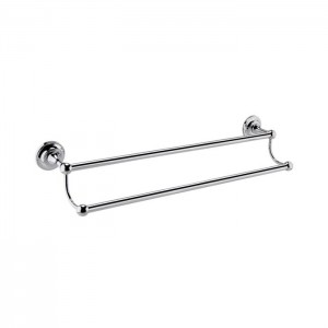 BC Designs CMA025BN Victrion Double Towel Rail - Brushed Nickel