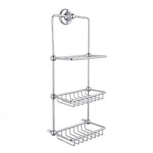 BC Designs CMA035BC Victrion Shower Tidy - Brushed Chrome