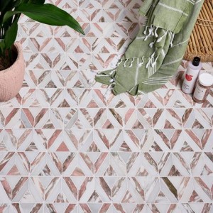CaPietra East Java Marble Floor & Wall Tile (Honed Finish) Flamingo Temple Mosaic 303 x 350 x 10mm [13124]