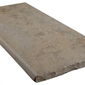 CaPietra Farley Limestone Floor Tile (Seasoned Finish) Bull-Nosed Coping 900 x 400 x 40mm [7064]