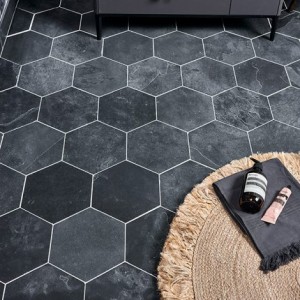 CaPietra Metropolitan Floor & Wall Tile (Riven Finish) Slate Hexagon 250 x 215 x 10mm [7316]