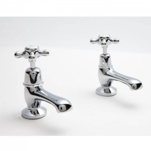 BC Designs CTA005BG Victrion Crosshead Basin Pillar Taps 2 Tapholes Brushed Gold