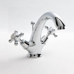 BC Designs CTA015BC Victrion Crosshead Basin Mixer 1 Taphole Brushed Chrome