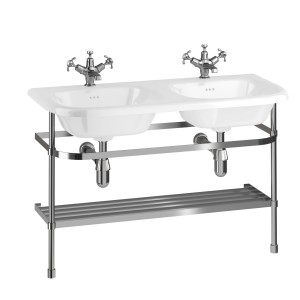 Clearwater & Burlington B10ES Washstand for Double Roll Top Basin 945 x 870mm Stainless Steel (Basins NOT Included)