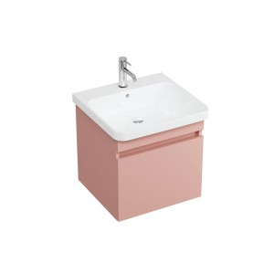 Britton DAL50P Dalston 500mm Basin Unit with Single Drawer Matt Pink (Basin & Brassware NOT Included)
