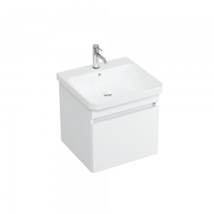 Britton DAL50W Dalston 500mm Basin Unit with Single Drawer Matt White (Basin & Brassware NOT Included)