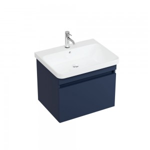 Britton DAL60B Dalston 600mm Basin Unit with Single Drawer Matt Blue (Basin & Brassware NOT Included)