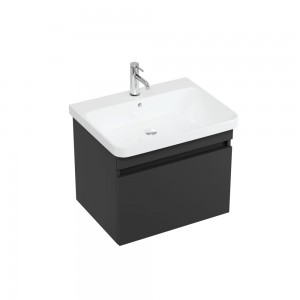 Britton DAL60G Dalston 600mm Basin Unit with Single Drawer Matt Grey (Basin & Brassware NOT Included)