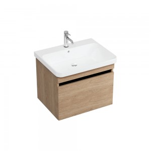 Britton DAL60GO Dalston 600mm Basin Unit with Single Drawer Golden Oak (Basin & Brassware NOT Included)