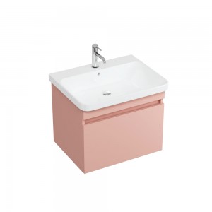Britton DAL60P Dalston 600mm Basin Unit with Single Drawer Matt Pink (Basin & Brassware NOT Included)