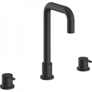 Heritage Dartmouth 3 Taphole Basin Mixer Matt Black [TDACBL06]