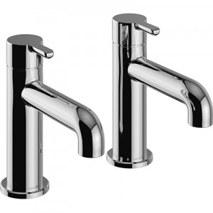 Heritage Dartmouth Basin Pillar Taps Chrome [TDACC00]