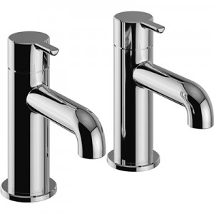 Heritage Dartmouth Bath Pillar Taps Chrome [TDACC01]