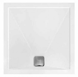 TM UK Elementary Anti-Slip Square Shower Tray 800mm White [DAS0800SQ]