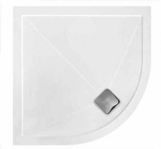 TM UK Elementary Anti-Slip Quadrant Shower Tray 800mm White [DAS0800QUAD]